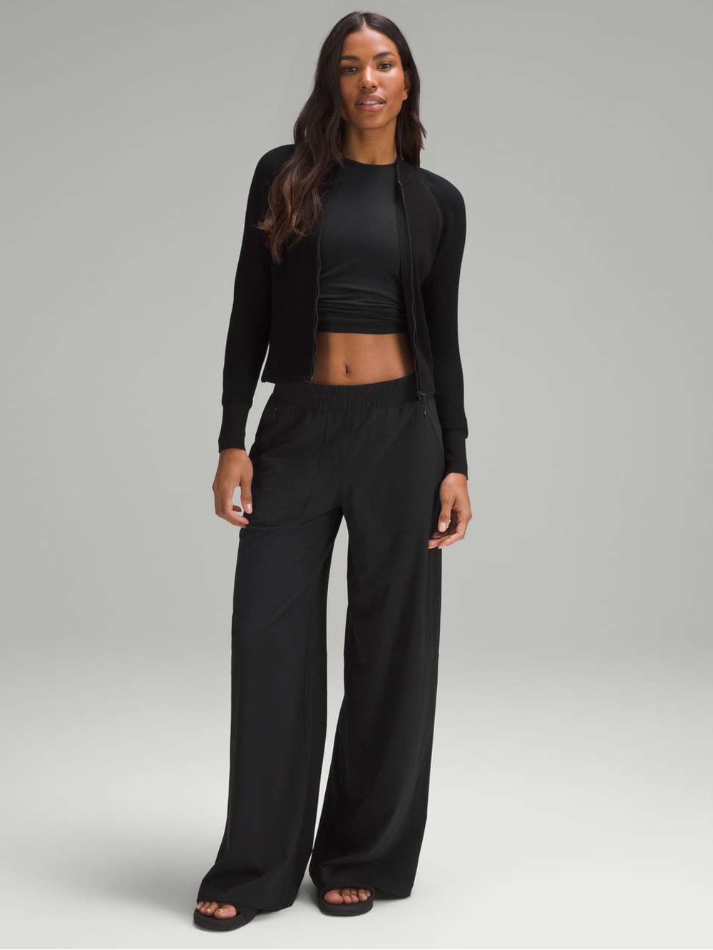 lululemon athletica Black Retro Zip-Up Small